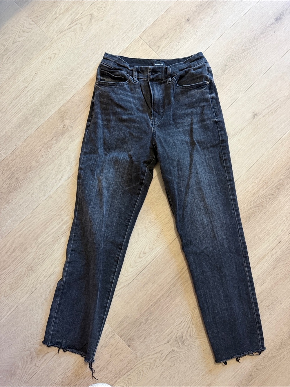 Express Straight Ankle High Rise Jeans